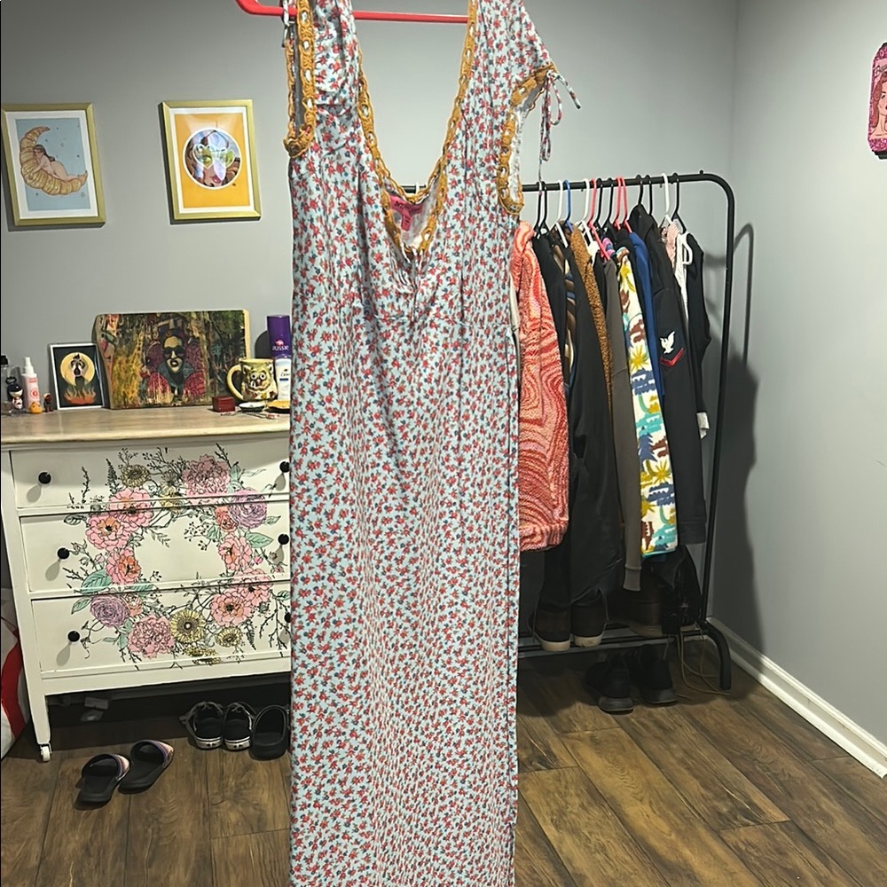 Betsey Johnson Black and White Plunge Slip Dress